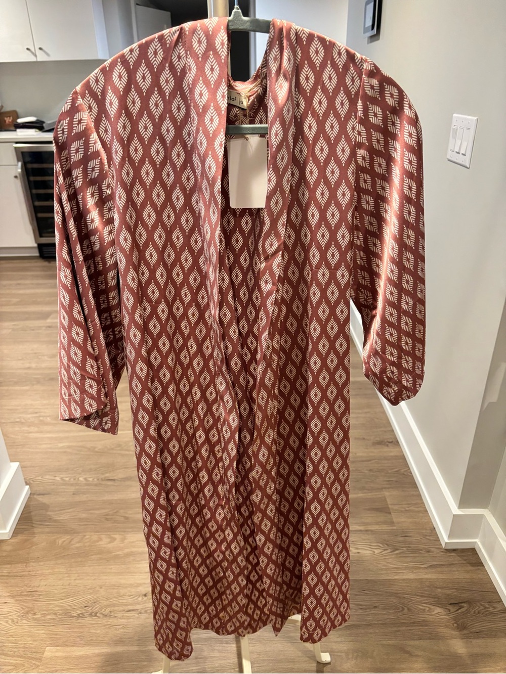 Beautiful kimono in Rust pink